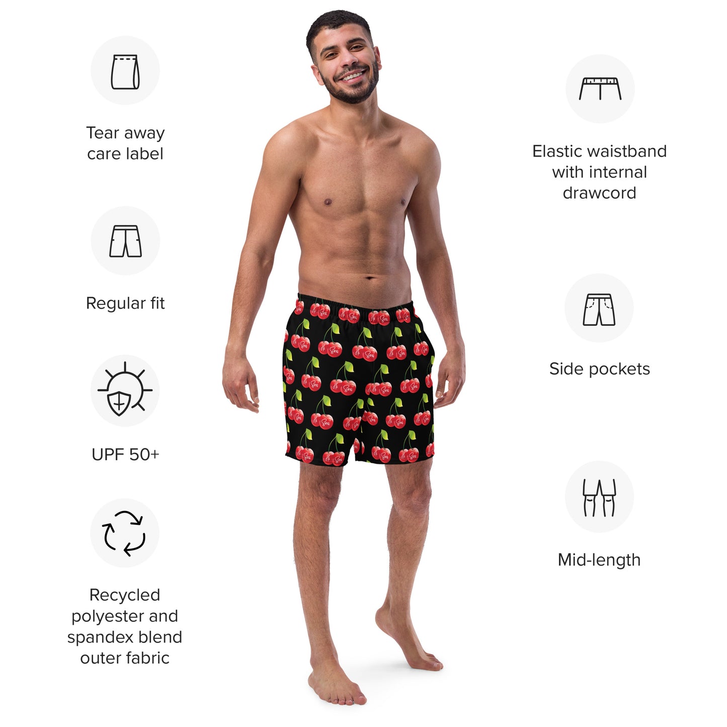 Hi Sexi Mens Swim Trunk (Black)